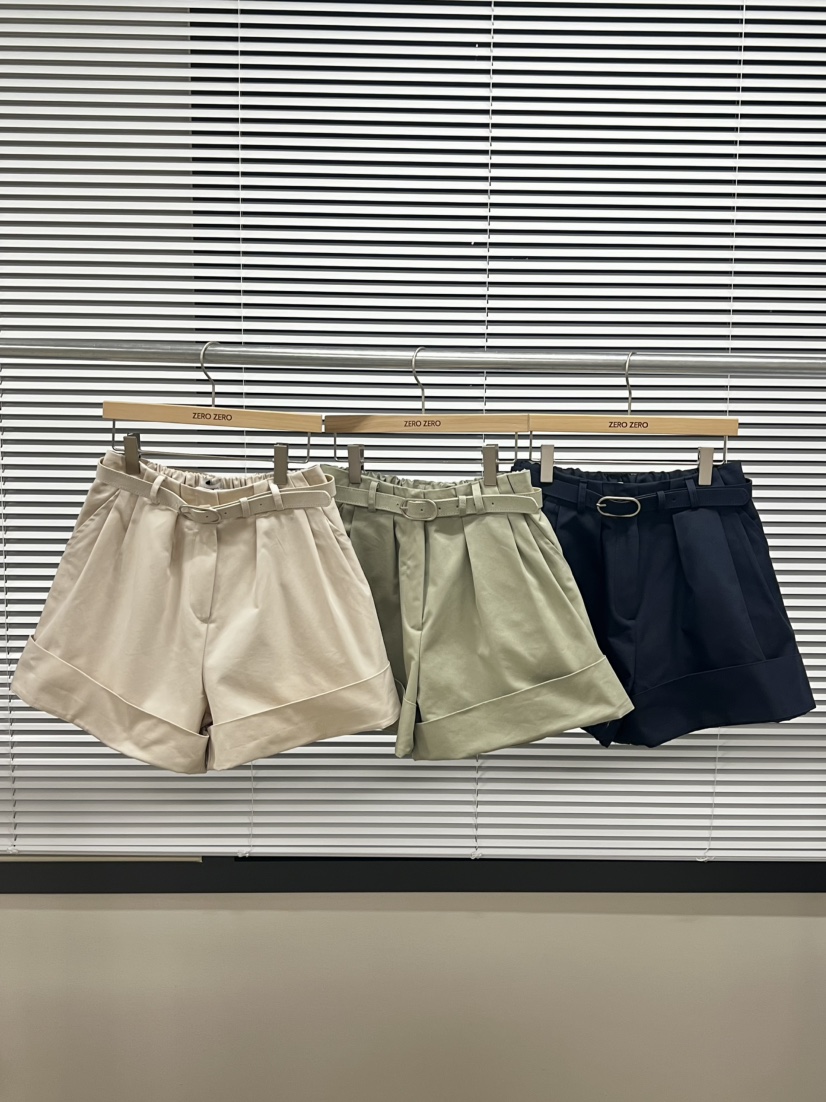 ZEROZERO韓國直郵女裝新品時尚人氣職業休閑26春夏短褲系帶ZEROZERO短褲