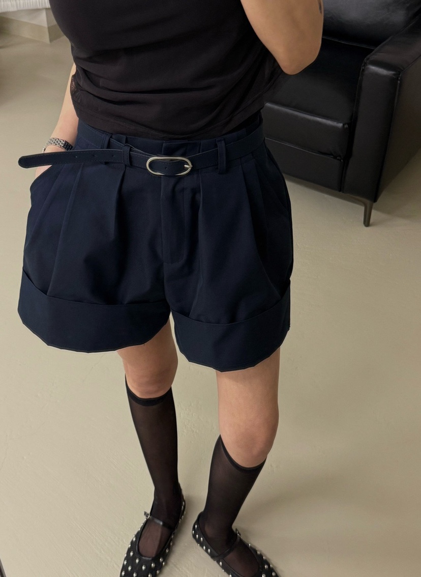 ZEROZERO韓國直郵女裝新品時尚人氣職業休閑26春夏短褲系帶ZEROZERO短褲圖色2