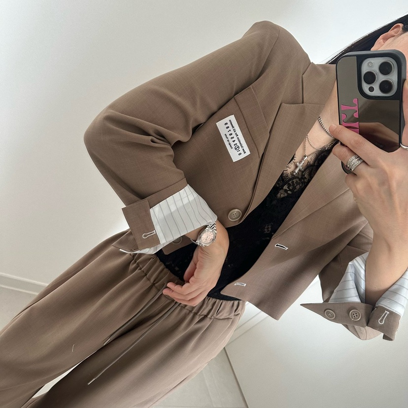 SOUIT韓國東大門代購女裝新品人氣推薦時尚休閑26春夏夾克SOUIT by mabel-L夾克