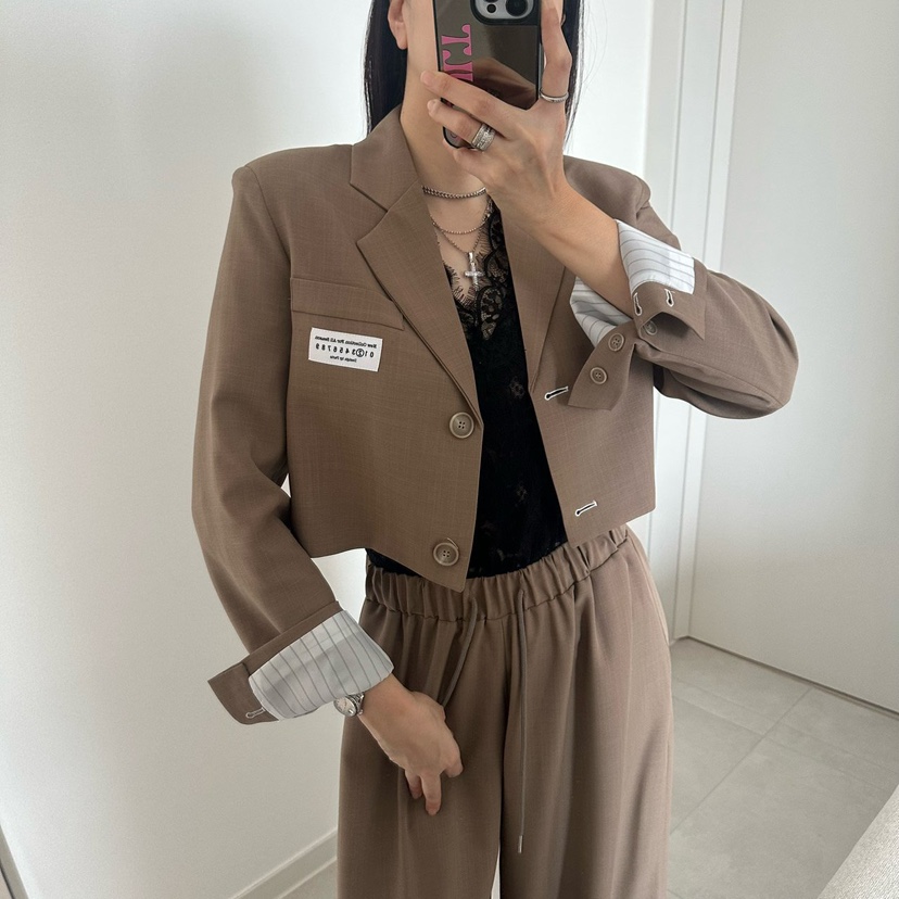 SOUIT韓國東大門代購女裝新品人氣推薦時尚休閑26春夏夾克SOUIT by mabel-L夾克圖色2