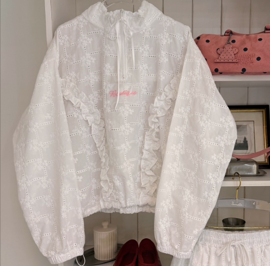 BOUTIQUE-L韓國直郵女裝新品26春夏職業休閑熱賣襯衫蕾絲衫BOUTIQUE-L襯衫/蕾絲衫圖色2