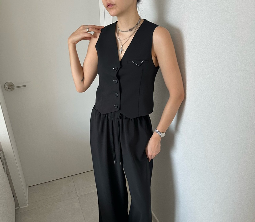 SOUIT韓國直郵實拍女士新品熱賣時尚人氣26春夏職業休閑馬甲SOUIT by mabel-L馬甲