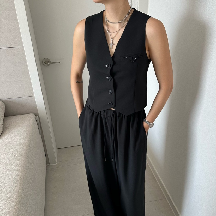 SOUIT韓國直郵實拍女士新品熱賣時尚人氣26春夏職業休閑馬甲SOUIT by mabel-L馬甲