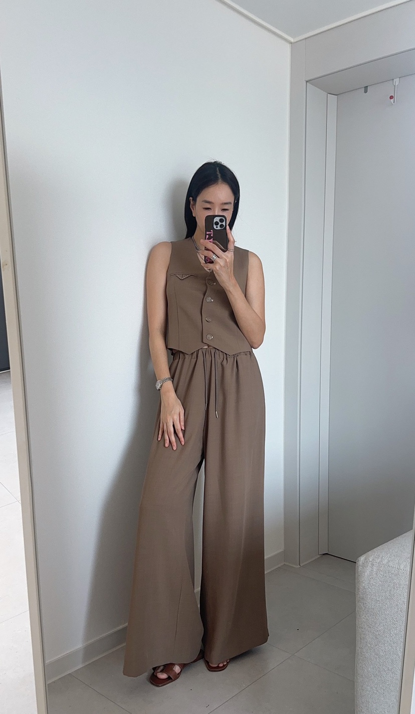 SOUIT韓國直郵實拍女士新品熱賣時尚人氣26春夏職業休閑馬甲SOUIT by mabel-L馬甲