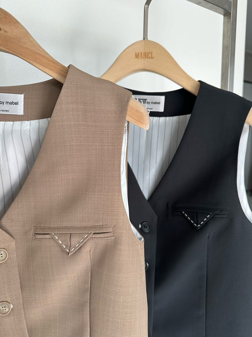 SOUIT韓國直郵實拍女士新品熱賣時尚人氣26春夏職業休閑馬甲SOUIT by mabel-L馬甲