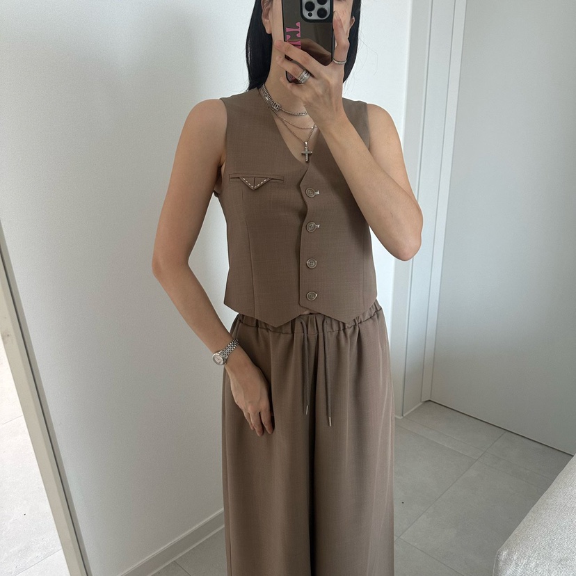 SOUIT韓國直郵實拍女士新品熱賣時尚人氣26春夏職業休閑馬甲SOUIT by mabel-L馬甲