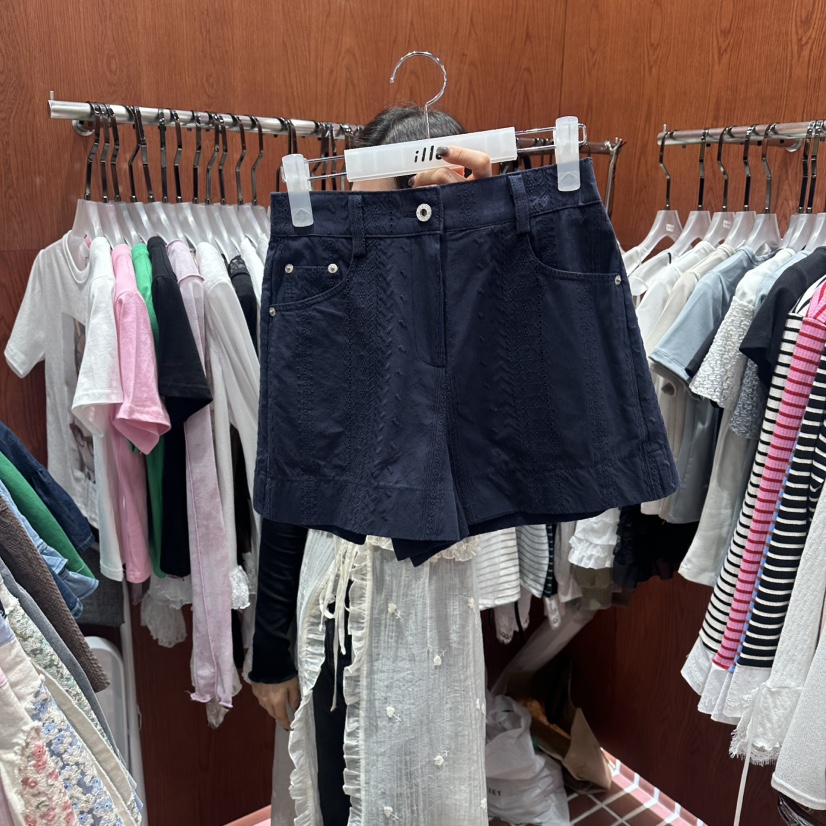 ILLO/MOCI韓國直郵女裝新品26春夏推薦熱賣職業休閑短褲ILLO/MOCI短褲圖色3深藍色