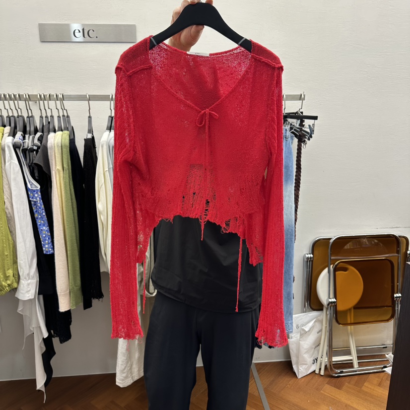 MOANA/ETC韓國代購女士新款熱賣時尚26春夏針織衫假兩件MOANA/ETC針織衫圖色4