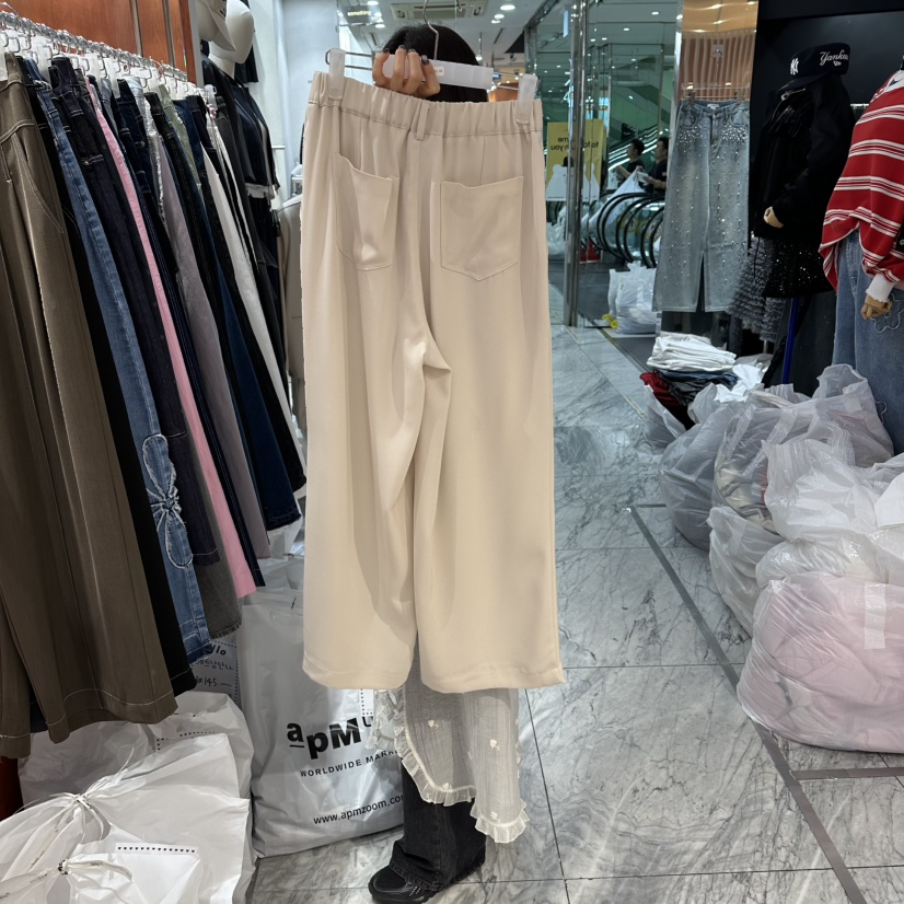 ILLO/MOCI韓國直郵女裝新款熱賣人氣休閑職業休閑褲褶裥ILLO/MOCI休閑褲