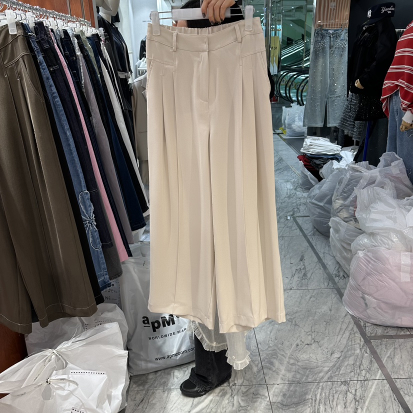 ILLO/MOCI韓國直郵女裝新款熱賣人氣休閑職業休閑褲褶裥ILLO/MOCI休閑褲圖色1