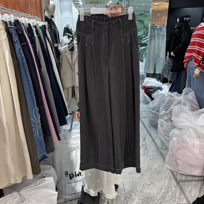 ILLO/MOCI韓國直郵女裝新款熱賣人氣休閑職業休閑褲褶裥ILLO/MOCI休閑褲圖色3