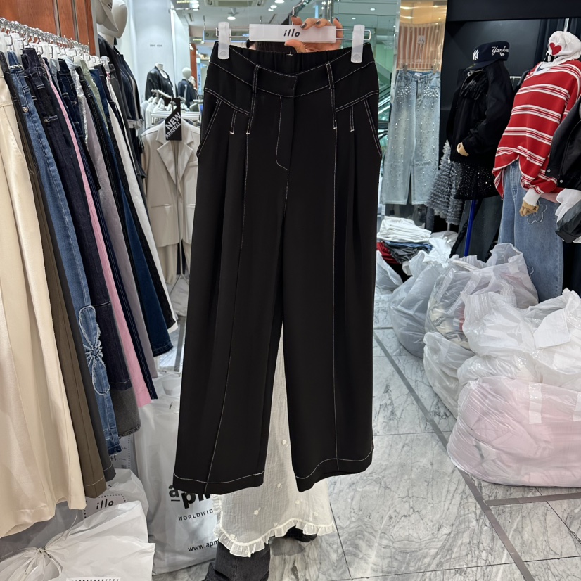 ILLO/MOCI韓國直郵女裝新款熱賣人氣休閑職業休閑褲褶裥ILLO/MOCI休閑褲圖色4