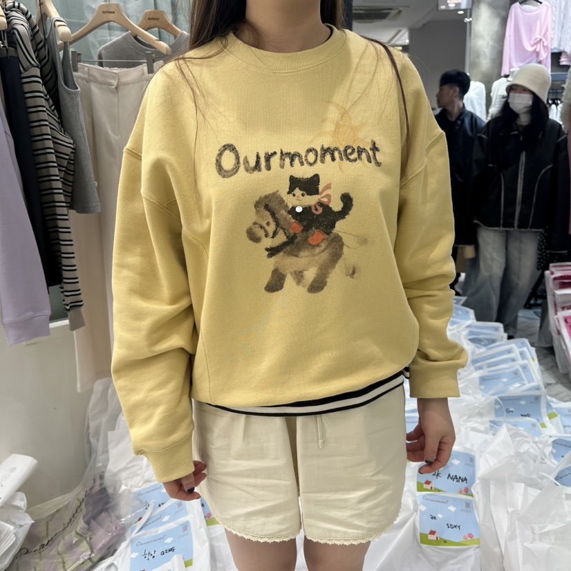 OURMOMENT韓國東大門直郵女裝新品26春夏時尚休閑職業衛衣OURMOMENT衛衣圖色1