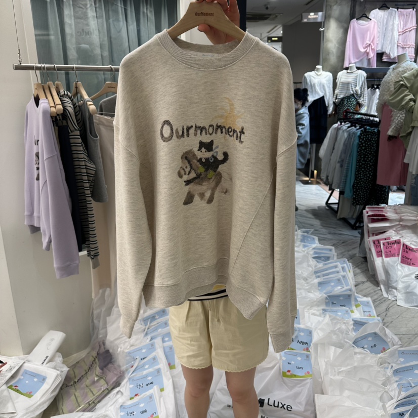 OURMOMENT韓國東大門直郵女裝新品26春夏時尚休閑職業衛衣OURMOMENT衛衣圖色3