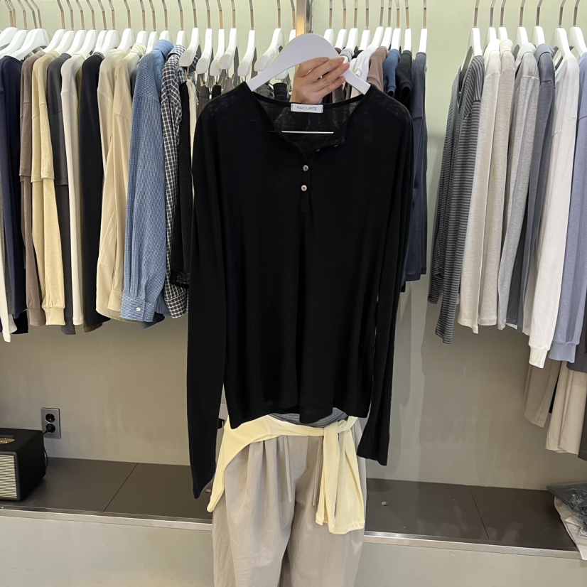 FAVE/FAVOURITE韓國直郵女士新品26春夏休閑推薦長袖T恤FAVE/FAVOURITE長袖T恤圖色2