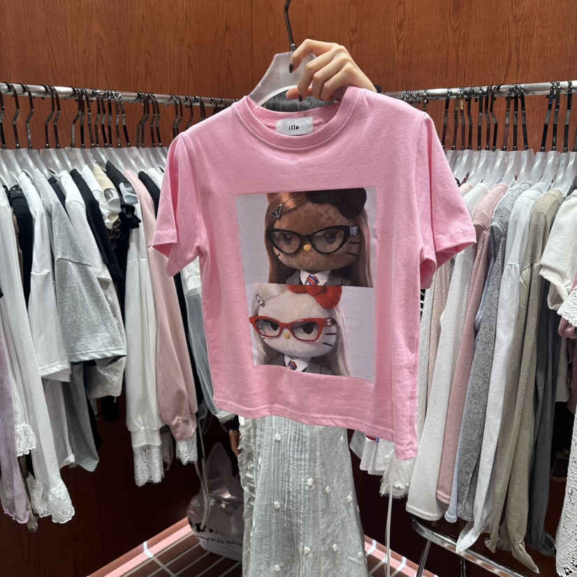 ILLO/MOCI韓國東大門代購女士新品26春夏熱賣職業時尚T恤ILLO/MOCIT恤圖色2