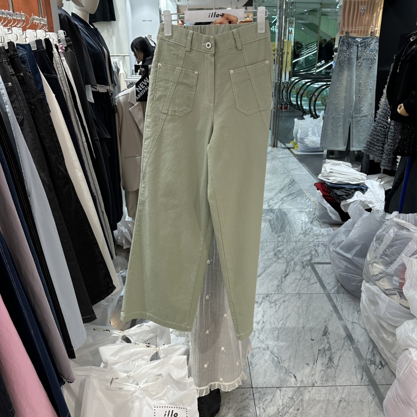 ILLO/MOCI韓國直郵女裝新款職業休閑人氣休閑褲口袋鏤空ILLO/MOCI休閑褲圖色3