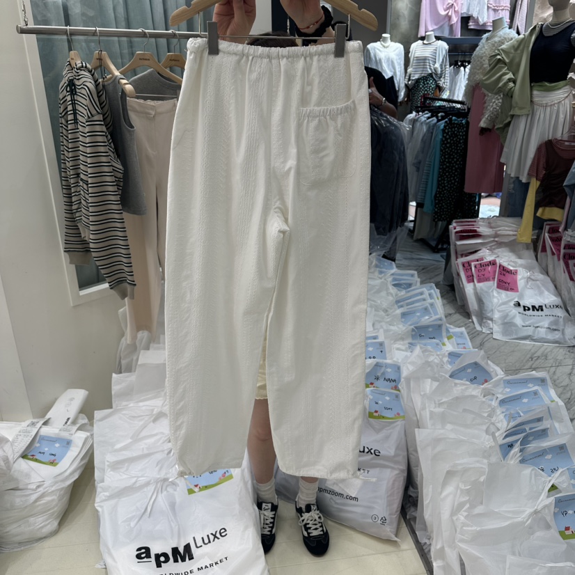 OURMOMENT韓國代購女士新款職業熱賣26春夏人氣休閑休閑褲OURMOMENT休閑褲