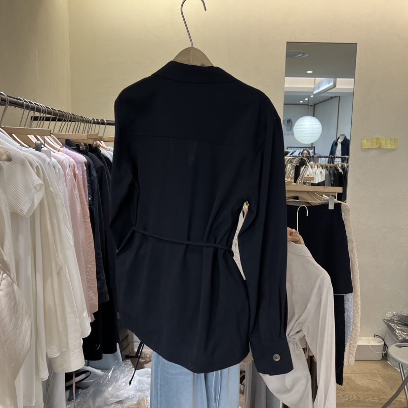 W AND J韓國東大門代購女士新品熱賣26春夏夾克含腰繩拉鏈W AND J夾克