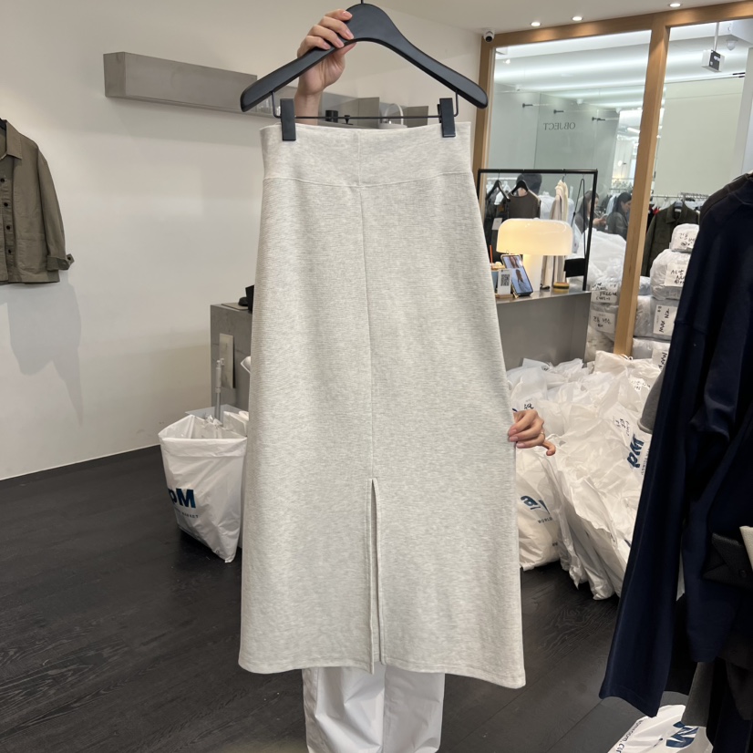 OBJECT韓國直郵女士新款人氣休閑職業熱賣26春夏長裙華夫格OBJECT長裙