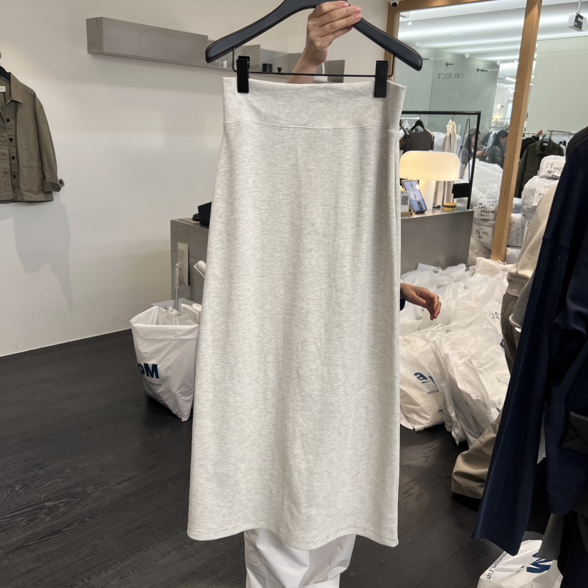 OBJECT韓國直郵女士新款人氣休閑職業熱賣26春夏長裙華夫格OBJECT長裙圖色2