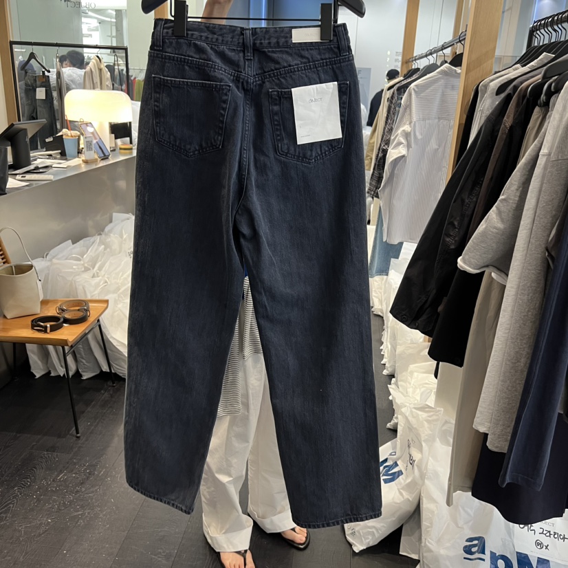 OBJECT韓國代購女裝新品推薦時尚人氣休閑職業26春夏牛仔褲OBJECT牛仔褲