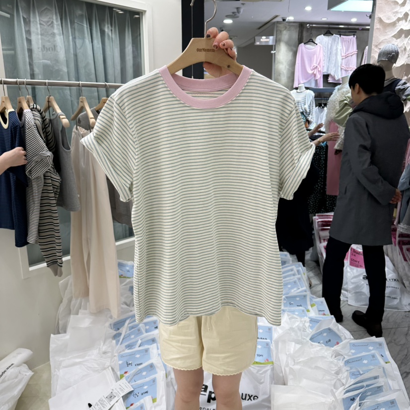 OURMOMENT韓國直郵女士新款26春夏時尚休閑推薦人氣職業T恤OURMOMENTT恤圖色3