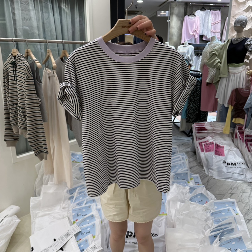 OURMOMENT韓國直郵女士新款26春夏時尚休閑推薦人氣職業T恤OURMOMENTT恤圖色5