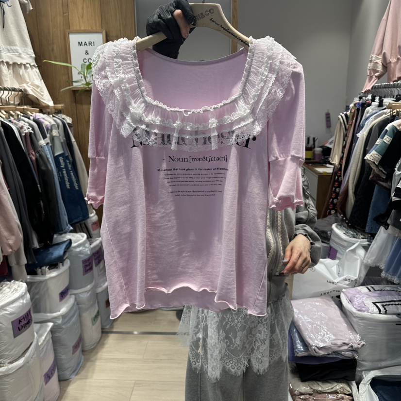 MARI CO韓國直郵實拍女裝新品時尚26春夏休閑熱賣人氣T恤MARI COT恤圖色1