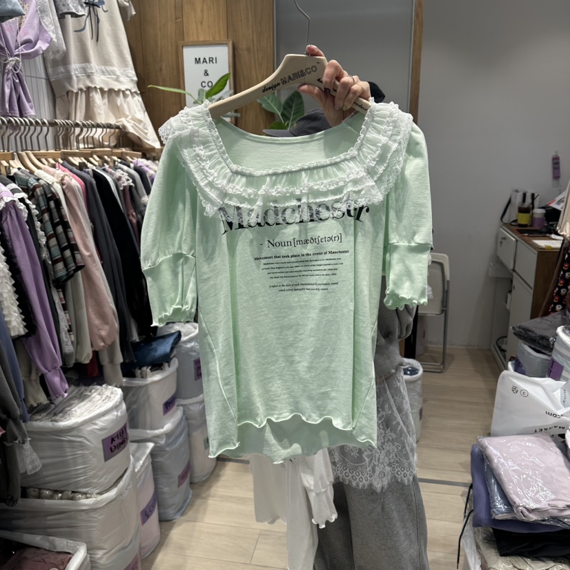 MARI CO韓國直郵實拍女裝新品時尚26春夏休閑熱賣人氣T恤MARI COT恤圖色3