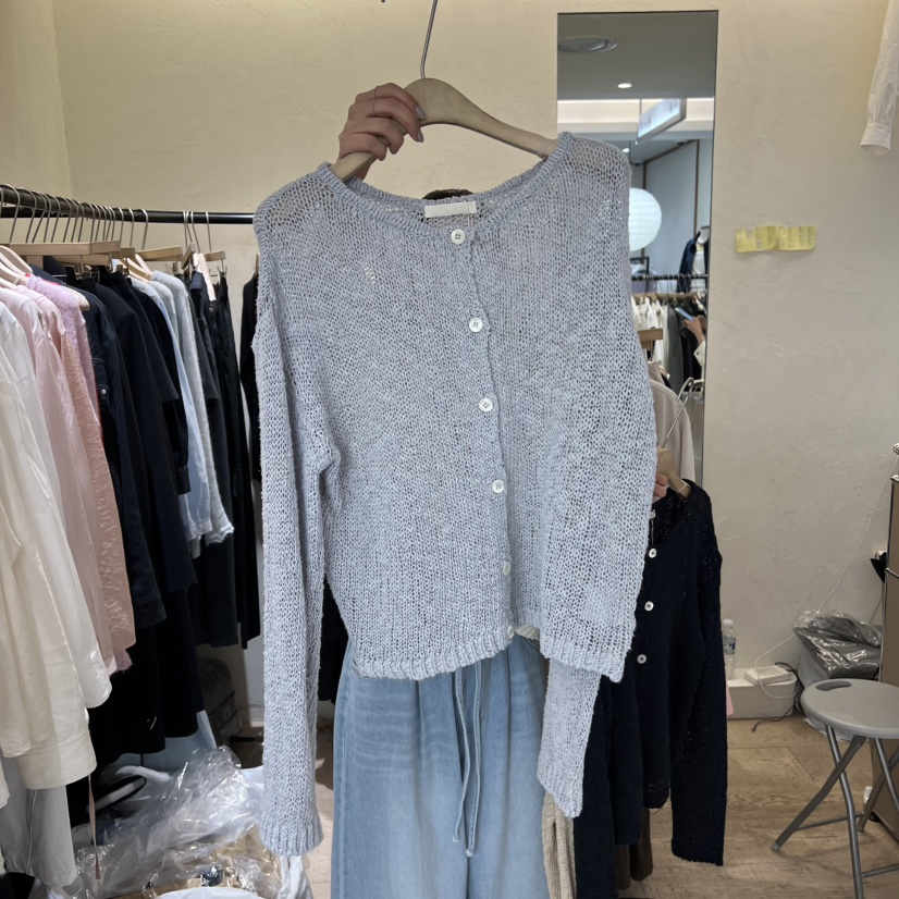 W AND J韓國東大門直郵女裝新款職業推薦針織衫羊毛衫復古W AND J針織衫圖色3