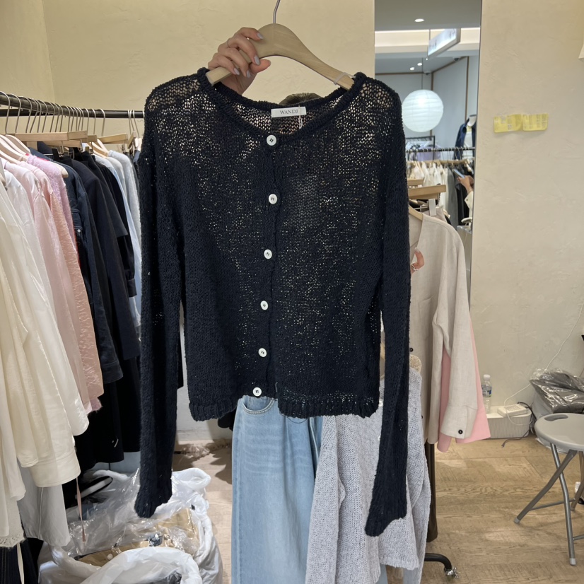 W AND J韓國東大門直郵女裝新款職業推薦針織衫羊毛衫復古W AND J針織衫圖色4