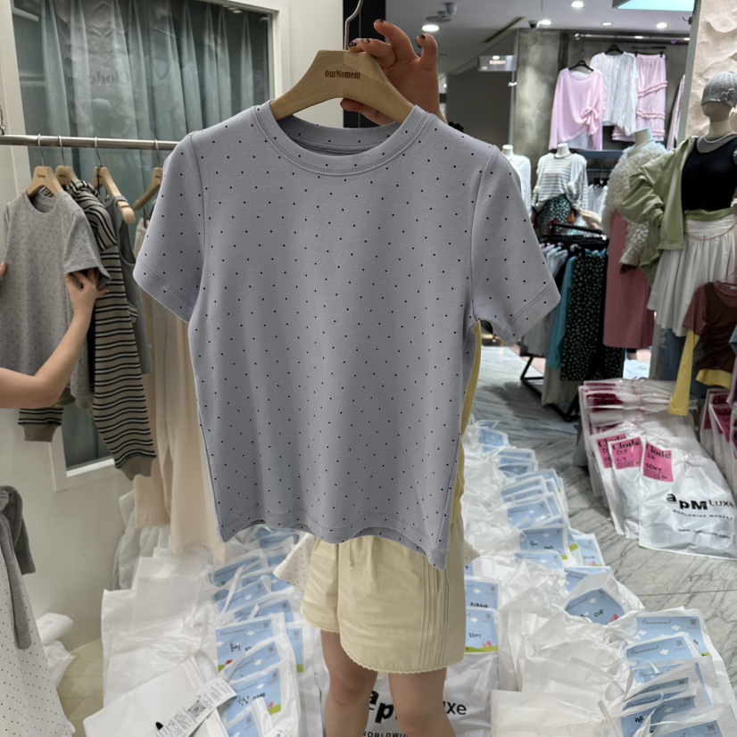 OURMOMENT韓國代購女士新款熱賣職業時尚推薦休閑26春夏T恤OURMOMENTT恤圖色2