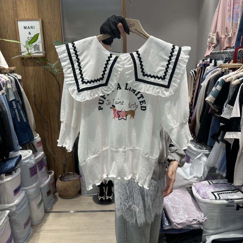 MARI CO韓國東大門代購女士新款推薦休閑人氣職業26春夏T恤MARI COT恤圖色1