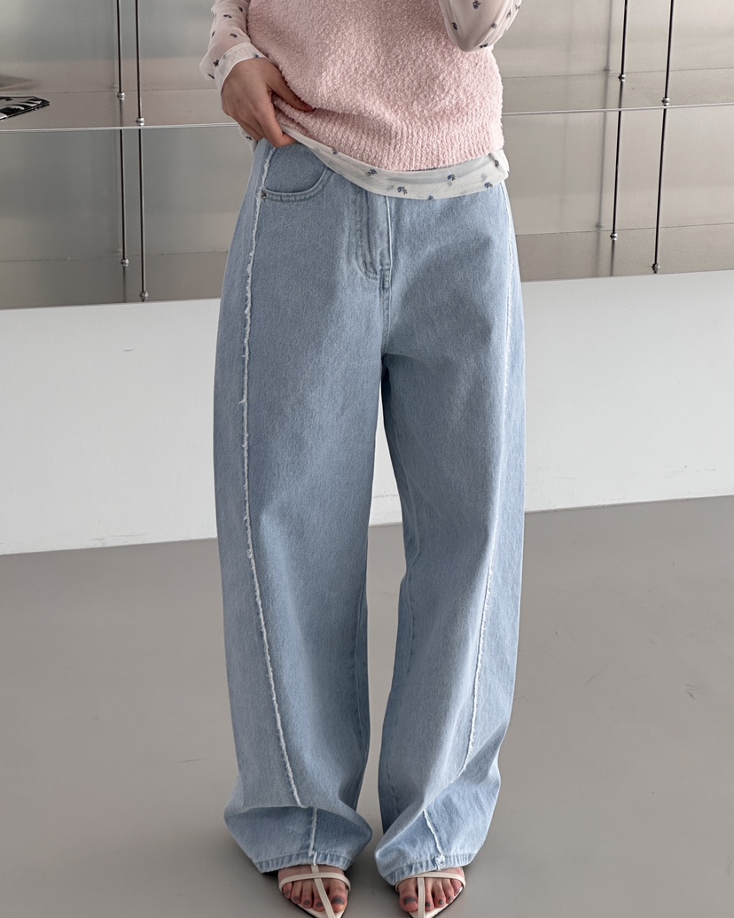 HOWDY韓國直郵女裝新品職業熱賣人氣休閑26春夏時尚牛仔褲HOWDY牛仔褲圖色1