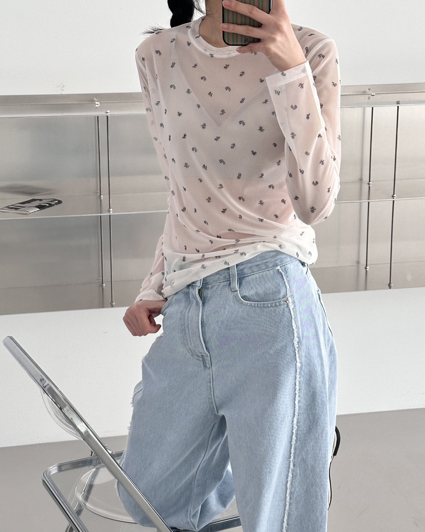 HOWDY韓國直郵女士新品26春夏熱賣人氣推薦職業休閑長袖T恤HOWDY長袖T恤