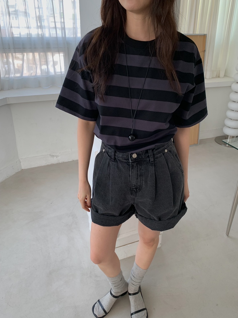 CAMEL-P韓國直郵實拍女士新款時尚T恤條紋Came_l 家T恤