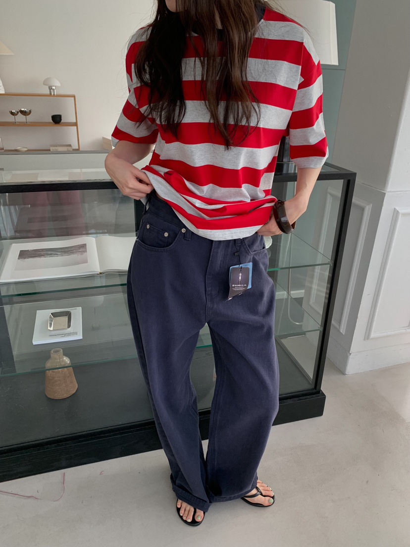 CAMEL-P韓國直郵實拍女士新款時尚T恤條紋Came_l 家T恤