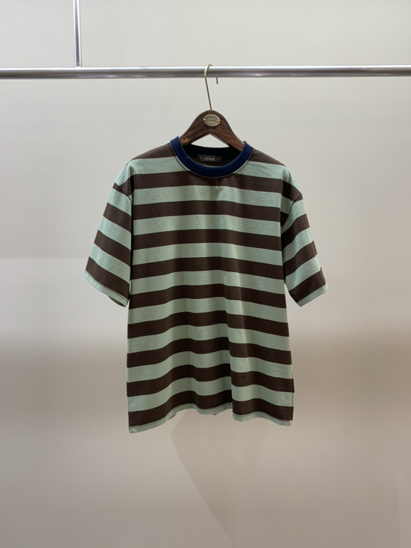 CAMEL-P韓國直郵實拍女士新款時尚T恤條紋Came_l 家T恤圖色1