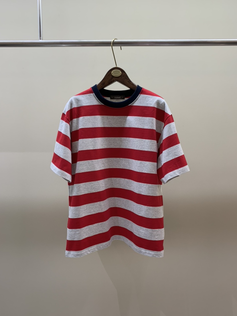 CAMEL-P韓國直郵實拍女士新款時尚T恤條紋Came_l 家T恤圖色2