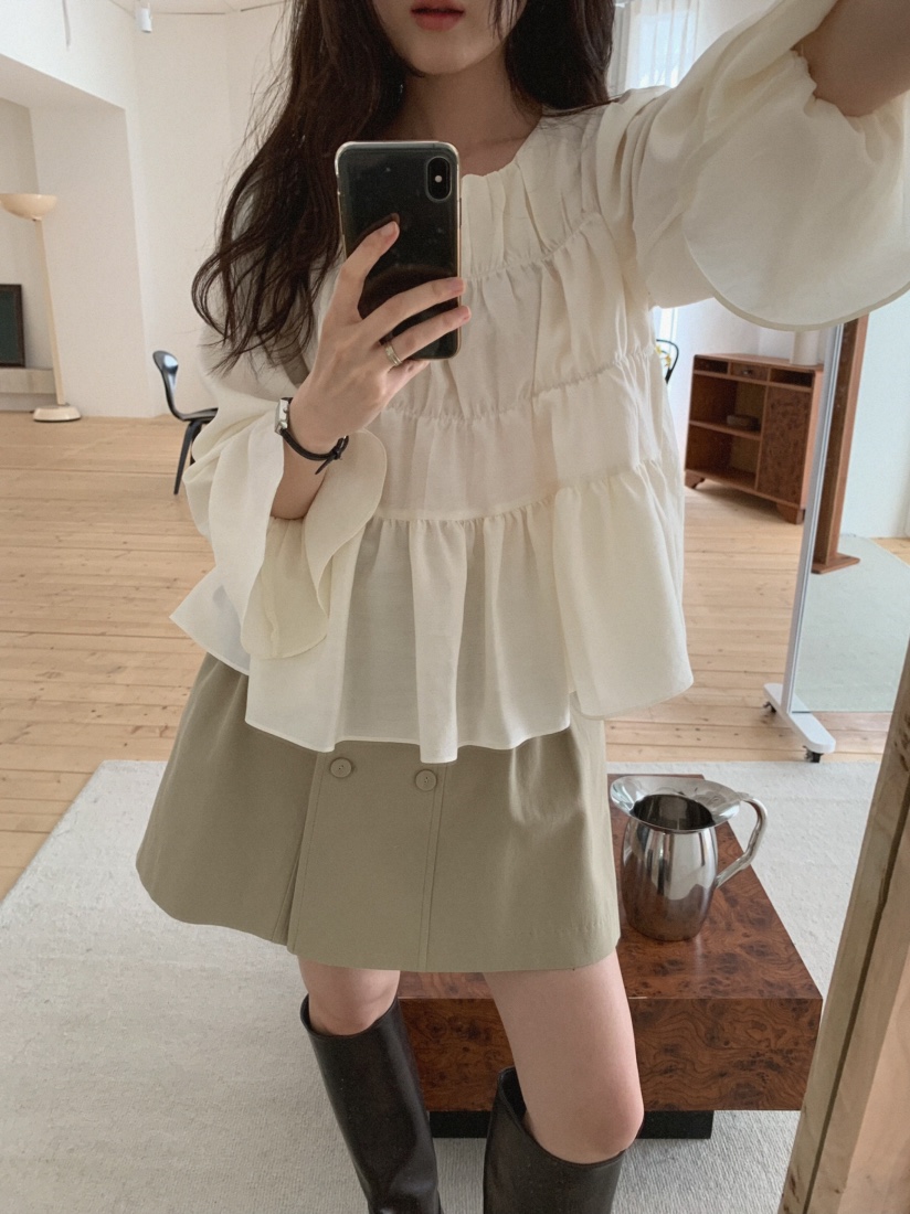 MOSMOS韓國直郵女裝新品26春夏人氣時尚休閑熱賣襯衫蕾絲衫MOSMOS襯衫/蕾絲衫