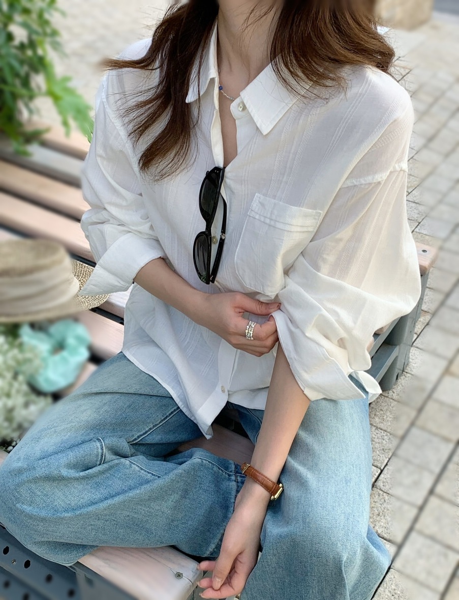 OLA韓國東大門代購女士新款人氣推薦時尚26春夏襯衫蕾絲衫mellor/OLA襯衫/蕾絲衫