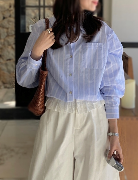 OLA韓國東大門代購女士新款人氣推薦時尚26春夏襯衫蕾絲衫mellor/OLA襯衫/蕾絲衫