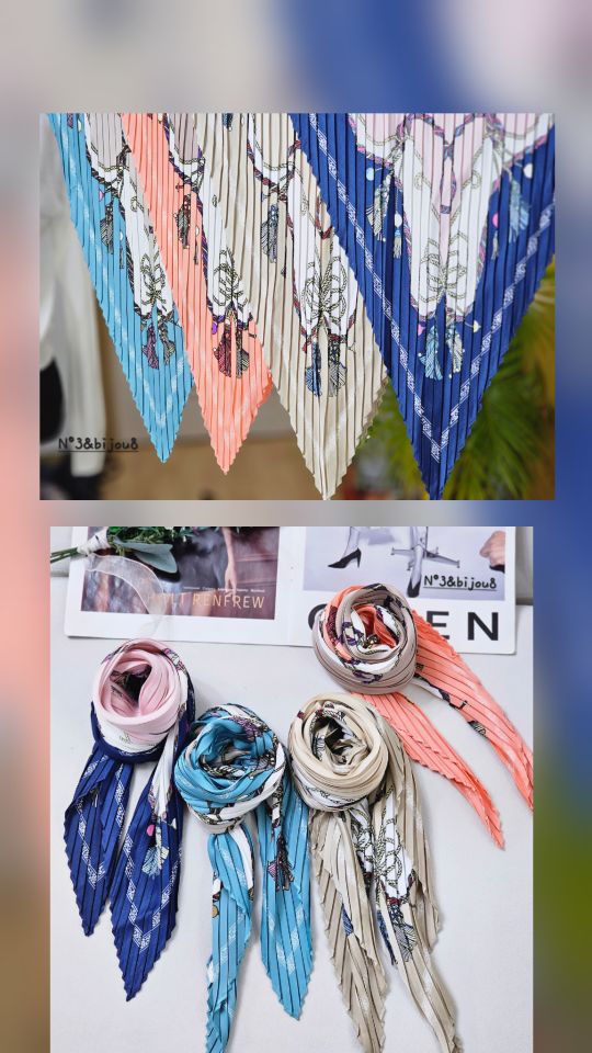 N3韓國直郵女裝新款休閑時尚熱賣人氣推薦圍巾披肩流蘇褶皺N3圍巾/披肩