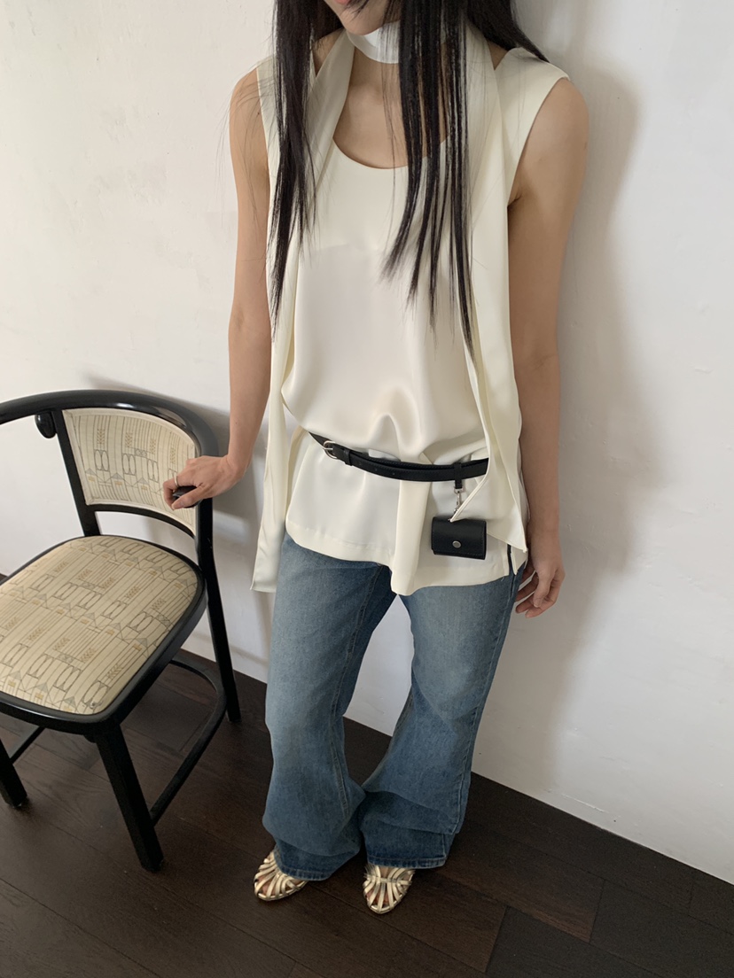 MURMUR韓國代購女士新款休閑26春夏熱賣推薦吊帶背心含腰帶MURMUR吊帶/背心