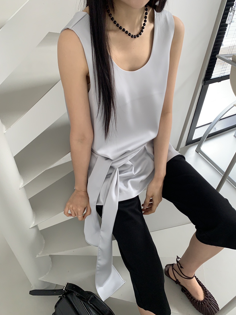 MURMUR韓國代購女士新款休閑26春夏熱賣推薦吊帶背心含腰帶MURMUR吊帶/背心