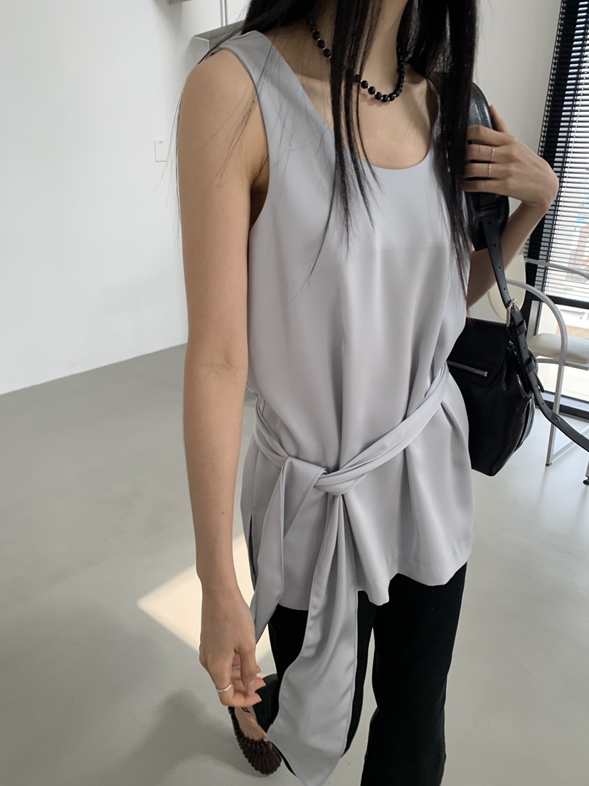 MURMUR韓國代購女士新款休閑26春夏熱賣推薦吊帶背心含腰帶MURMUR吊帶/背心