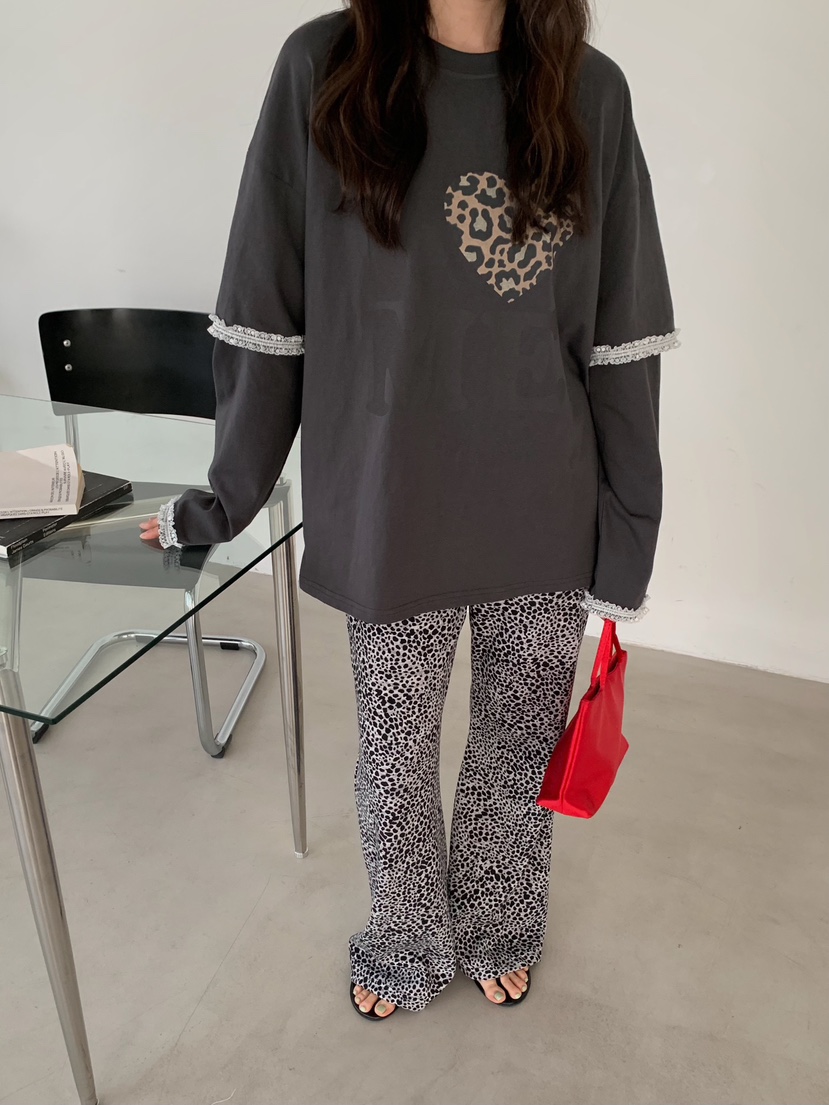 CAMEL-P韓國代購女裝新品人氣休閑褲豹紋Came_l 家休閑褲