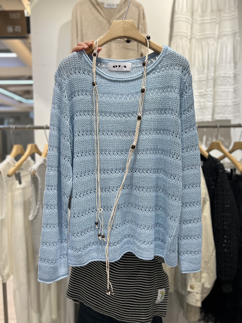 OLA韓國東大門直郵女士新品26春夏休閑時尚熱賣職業針織衫mellor/OLA針織衫圖色1