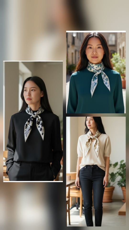 N3韓國直郵女裝新品休閑推薦時尚職業26春夏圍巾披肩絲綢N3圍巾/披肩